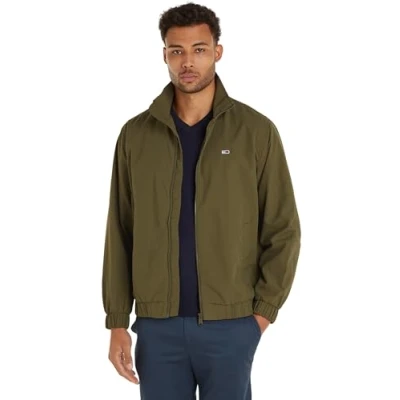 Abbildung von Tommy Jeans Essential Jacket Bomberjacke, Herren, Größe: 66, Drab olive green