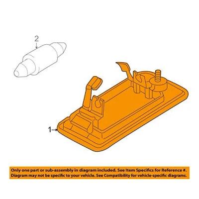 Abbildung von Original Audi A3 A4 A5 A6 Kennzeichenbeleuchtung Rechts