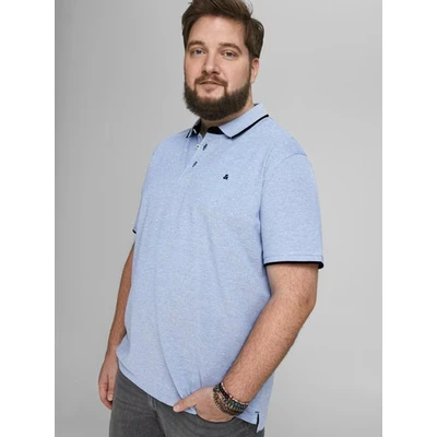 Abbildung von Jack &amp; Jones Plus Herren Jjepaulos Polo Noos Ps T Shirt, Bright Cobalt/Detail:ps, 6XL Große Größen EU