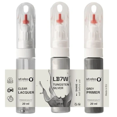 Abbildung von SD COLORS Ausbesserungslack LB7W B7W / B7W, 20 ML, mit Pinsel, zum Ausbessern von Kratzern (Farbe + Grundierung Lack)
