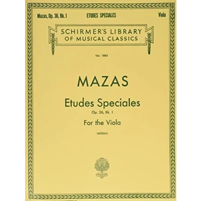 Abbildung von Etudes Speciales, Op. 36 Book 1: Schirmer Library of Classics Volume 1885 Viola Method