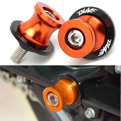 Abbildung von Duke Montageständer Racingadapter M10 10mm Bobbins Ständeraufnahme Für 125 200 250 390 690 790 890 R 990690 /690 LC4 Supermoto Enduro SMC（Orange）