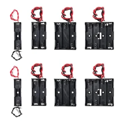 Abbildung von AEDIKO 8pcs AA Battery Holder 2pcs Single 2X 1.5V 2 3 with Wires 4X 4