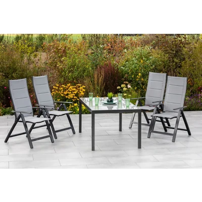 Abbildung von MERXX Garten Essgruppe &quot;Florenz&quot;, (5 tlg.), 4 Klappsessel mit Gartentisch