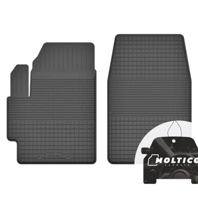 Abbildung von Vorne Gummimatten mit Rand Auto Fußmatten Gummi Automatten Passgenau 2 teilig Set passend für Mazda II 2007 2014