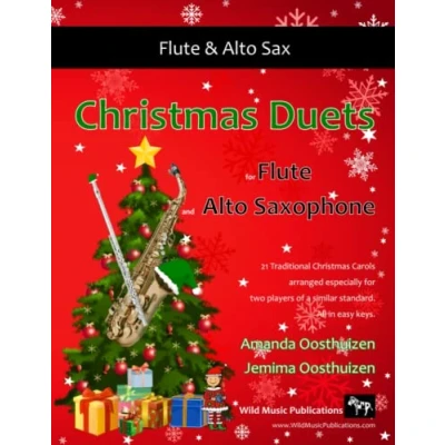 Abbildung von Christmas Duets for flute and alto Saxophone: 21 Traditional Carols arranged equal saxophone players of intermediate standard.