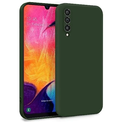 Abbildung von MyGadget Hülle für Samsung Galaxy A50 Zweilagige Handyhülle mit Kameraschutz Cover Innenfutter &amp; Silikon außen Olive Grün