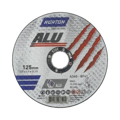 Abbildung von Norton Trennscheibe Aluminium A 36 Q ALU Durchmesser wählbar: 230 x 1.9 22.23 mm 5 Stück
