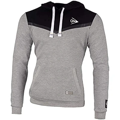 Abbildung von Dunlop Unisex Kinder Sport Tennis Hoodie Essentials Line, Hooded Sweat, Grau