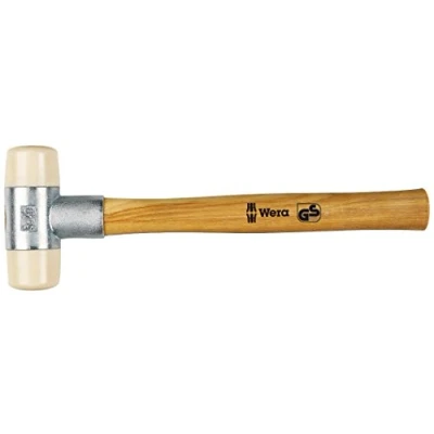 Abbildung von Wera 05000315001, Rückschlagfreier Hammer, Nylon, Holz, Beige, 26,5 cm, 96 mm