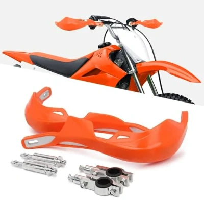 Abbildung von Motorrad Handschutz,Handguards Handprotektoren Universal für 22 mm 28 Lenker Sur Ron Dirt Bike MX Racing ATV Quad Orange