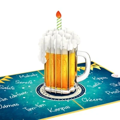 Abbildung von papercrush® Pop Up Karte Happy Beerthday Lustige 3D Geburtstagskarte mit Bierkrug für Mann, Freund oder Papa Geschenkidee Bierliebhaber, Glückwunschkarte Bier Männer zum 30. Geburtstag