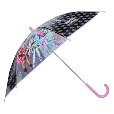 Abbildung von Monster High Stockregenschirm Stockschirm schwarz &amp; transparent Kinder Regenschirm