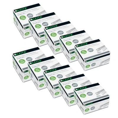 Abbildung von Leitz Power Performance Heftklammern P4 (26/8), Verzinkt, 10 x Box mit je 5000 Heftklammern, 55590000