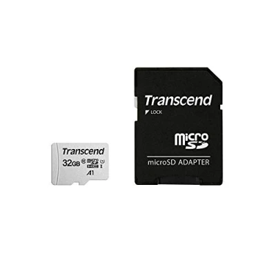 Abbildung von Transcend Highspeed 32GB micro SDXC/SDHC Speicherkarte (für Smartphones, etc. und Digitalkameras) / Class 10, UHS I, A1 TS32GUSD300S AE (mit Adapter, umweltfreundliche Verpackung)