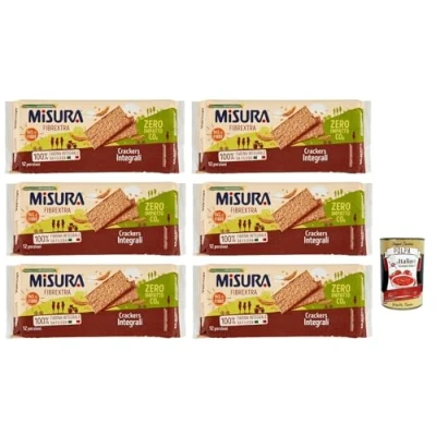 Abbildung von 6x Misura Crackers Integrali Fibrextra Vollkorn cracker, 14 % Ballaststoffe und 100 Vollkornmehl 385 g