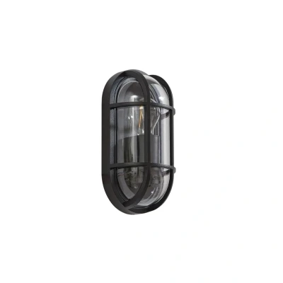 Abbildung von Lucande Außenwandleuchte Serine, 27,1 cm, schwarz, Aluminium