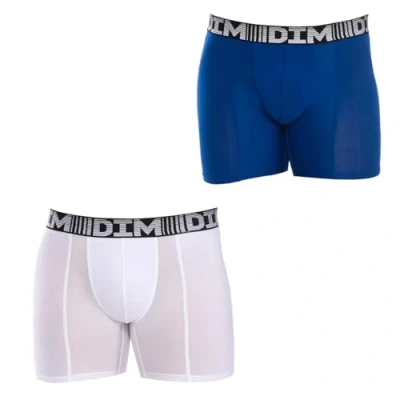 Abbildung von Dim Boxershorts Lange 3D Flex Air Atmungsaktiv Herren x2, Multicolor, S