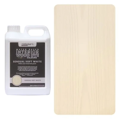 Abbildung von Littlefair‘s, Holzfarbe, umweltfreundlich und auf Wasserbasis klassisches Sortiment, Sinnlich Soft White, 2.5ltr