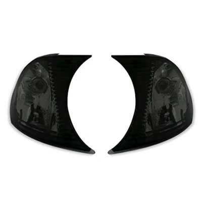 Abbildung von Frontblinker Set, Klarglas Schwarz, inkl. Leuchtmittel für 3er BMW E46 (Coupe +