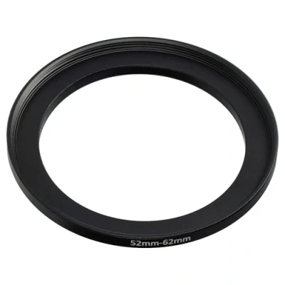 Abbildung von vhbw Step Up Ring Adapter von 52 mm auf 62 für Kamera Objektiv Filteradapter, Metall, Schwarz
