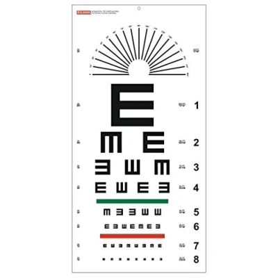 Abbildung von Gima Ewing Sehtafel für Analphabeten, Größe 28 x 56 cm, Abstand 6,1 m