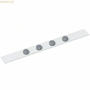 Abbildung von MAUL Ferroleiste MAULstandard 100x5 cm Selbstklebende Magnetleiste inkl. 4 Magneten magnetische Leiste für Fotos, Poster und Pläne beschriftbar mit Marker ideal Büro Küche Weiß