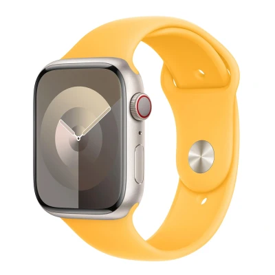Abbildung von Apple Watch Band Sportarmband 45 mm Warmgelb S/M