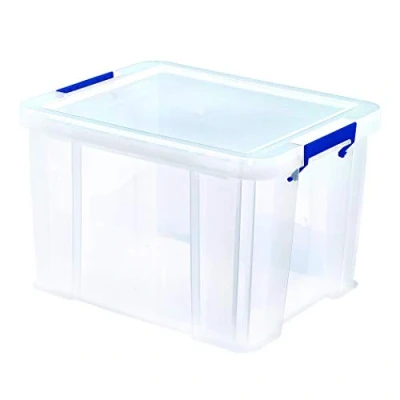 Abbildung von BANKERS BOX ProStore Aufbewahrungsbox mit Deckel 36 Liter aus Plastik (Innenmaße 30 x 37 31cm), 1 Stück