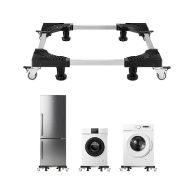 Abbildung von VEVOR Waschmaschine Sockel Untergestell mobile Basis 500kg Möbelwagen 91x91x11cm