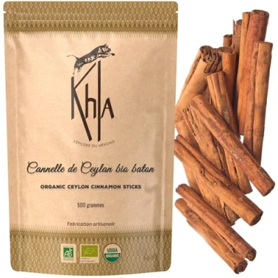 Abbildung von Khla Ceylon Zimtstangen Bio 500g Premium Zimt Ganz Aus Sri Lanka Zum Bastel, Kochen und Backen Asiatische Gewürze Weihnacht Zutat