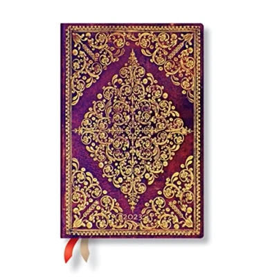 Abbildung von Viola (Diamond Rosette) Mini Day at a Time Planner 2023: Hardcover, 80 gsm, to Page Layout, elastic closure