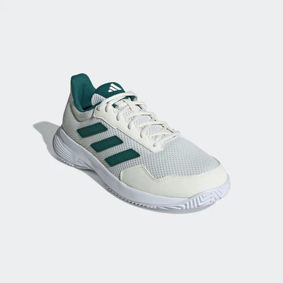 Abbildung von adidas Unisex Court Spec 2 Tennis Shoes Tennisschuhe, Off White/Collegiate Green/Cloud White, 37 1/3 EU