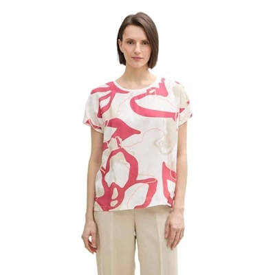 Abbildung von TOM Tailor Tshirt print, Damen, Größe: XL, Whisper white