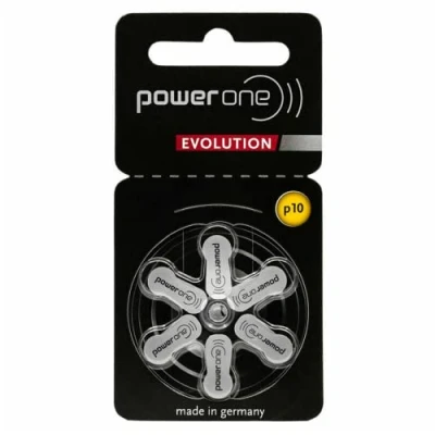 Abbildung von Power One PowerOne Evolution Hörgerätebatterien Größe 10 1,45 V Zinkluft mit verbesserter Akkulaufzeit (6 Batterien)