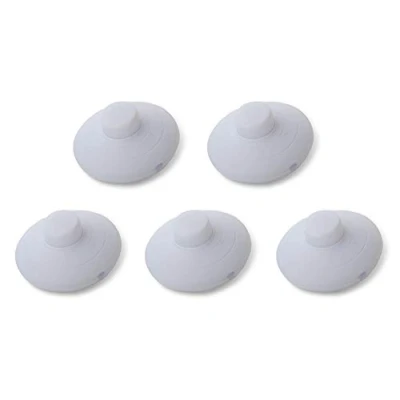 Abbildung von edi tronic 5 x Fußschalter rund weiß Weiss 2A 250V Stehlampe Schalter Tretschalter Fussschalter
