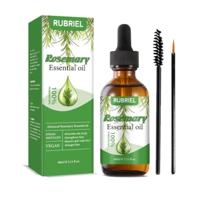 Abbildung von 60ML Rosmarinöl Haare, für Haare und Kopfhaut, Stärkendes Gesundes Haarwachstum, 100% Naturreines Ätherisches Rosmarin Öl Hautpflege