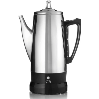 Abbildung von C3 Basic Percolator, Elektrische Kaffeemaschine, 1,8 l, Gemahlener Kaffee, 875 W, Edelstahl