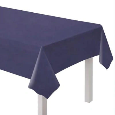 Abbildung von amscan 9915404 209 Tischdecke, umweltfreundlich, recycelbar, aus Papier, 2,74 m, Marineblau