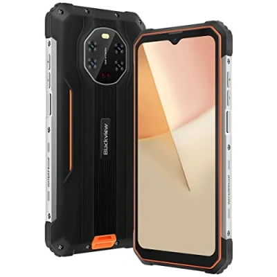 Abbildung von Blackview 5G Outdoor Smartphone Ohne Vertrag BL8800, 50MP Quad Kamera, 20MP IR Nachtsichtkamera, Dimensity 700 8GB+128GB, 6.58&#039;&#039; FHD+, 8380mAh 33W Schnellladung, IP68 Robust Handy NFC GPS OTG Orange