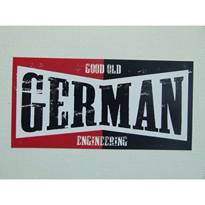 Abbildung von MG043 / Aufkleber GERMAN 12x5,8cm Auto Oldtimer Old School Tuning Retro Rat Rod Look Rost