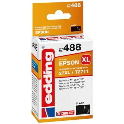 Abbildung von edding Druckerpatrone EDD 488 schwarz kompatibel zu EPSON 27XL / T2711XL