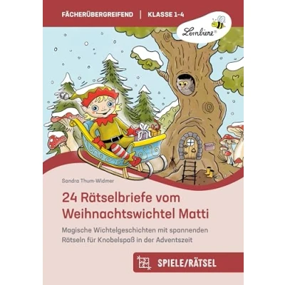 Abbildung von 24 Rätselbriefe vom Weihnachtswichtel Matti: Magische Wichtelgeschichten mit spannenden Rätseln für Knobelspaß in der Adventszeit (1. bis 4. Klasse)