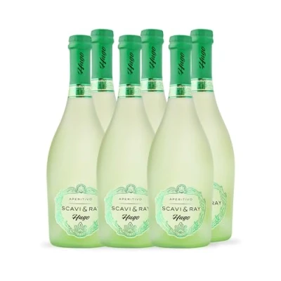 Abbildung von SCAVI &amp; RAY Hugo Aperitivo Der perfekte Cocktail für den Sommer Premium Aperitif aus Secco, süßlichem Holunderblütensirup und erfrischender Limette 6 x 0,75l Flasche 5,5% Vol.