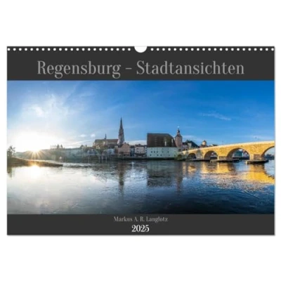 Abbildung von Regensburg Stadtansichten (Wandkalender 2025 DIN A3 quer), CALVENDO Monatskalender