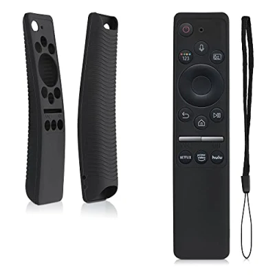 Abbildung von kwmobile Hülle Fernbedienung kompatibel mit Samsung BN59 01312A / 01312B Silikon Case für TV Zubehör in Schwarz