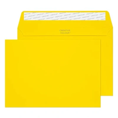 Abbildung von Blake Envelopes Creative Colour 303 Briefumschläge Haftklebung Bananen Gelb C5 162 x 229 mm 120g/m² 500 Stück