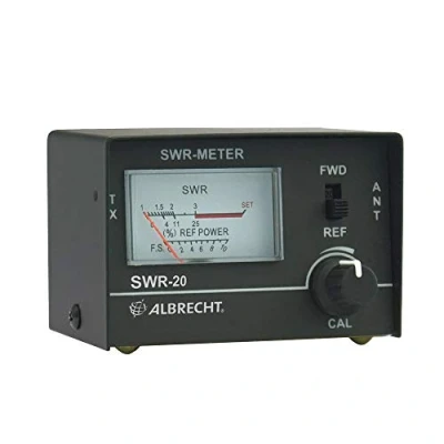 Abbildung von Albrecht SWR 20 Stehwellenmessgerät zum Abstimmen von Funkantennen, Frequenz 3,5 bis 50 MHz, Schwarz, 4410