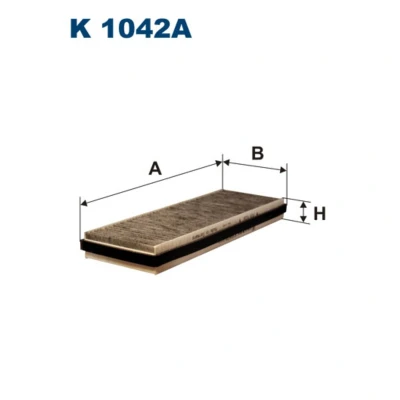 Abbildung von FILTRON K 1042A Innenraumfilter Aktivkohlefilter 378 134 37 MERCEDES BENZ: ACTROS MP2 / MP3
