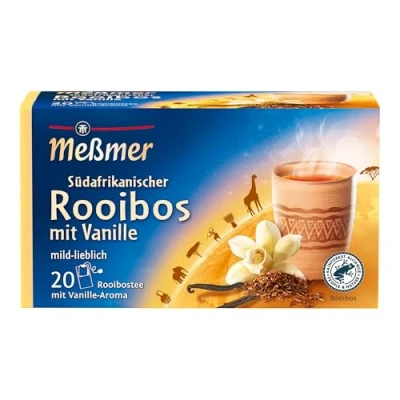 Abbildung von Meßmer Ländertee Südafrikanischer Rooibos mit Vanille 20 Teebeutel Glutenfrei Laktosefrei Vegan
